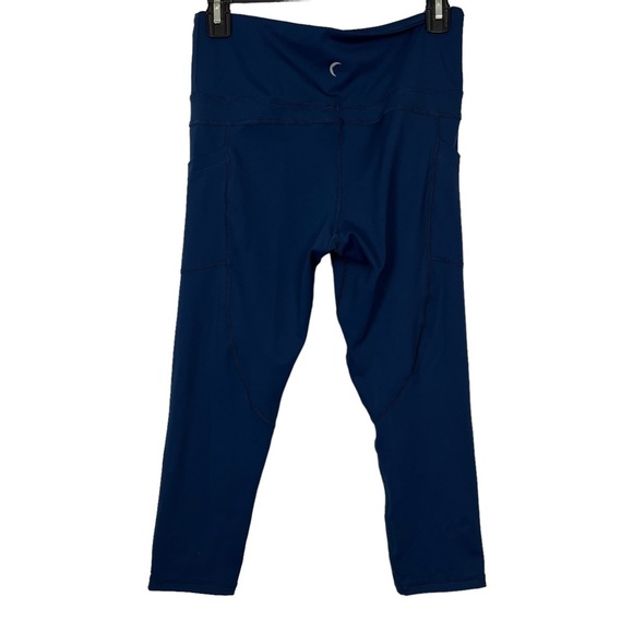 ZYIA ACTIVE Navy Blue Cropped Skinny Leggings Yoga Pants Pockets Workout 8 / 10 - Picture 6 of 16